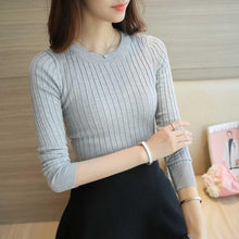 Load image into Gallery viewer, Winter Warm Knitted T Shirt Women Autumn Winter Warm Long Sleeve