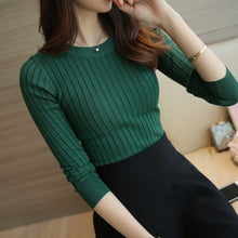 Load image into Gallery viewer, Winter Warm Knitted T Shirt Women Autumn Winter Warm Long Sleeve