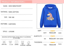 Load image into Gallery viewer, Flower Unicorn Clothes Girl&#39;s Spring Hoodie Thin Cotton Casual Pullover Kids Zebra Print Sweatshirt Girl Fashion Print Coat