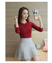 Load image into Gallery viewer, Winter Warm Knitted T Shirt Women Autumn Winter Warm Long Sleeve