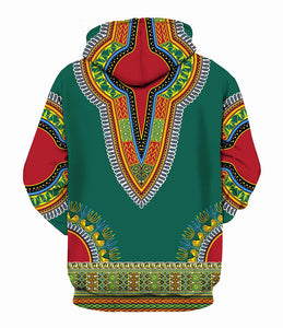 Casual Hooded Sweatshirt Men Women Fashion African Dashiki Print Hoodies Sweatshirts Men Hip Hop Hoodie Tracksuit