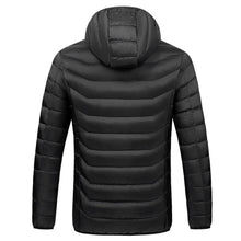 Load image into Gallery viewer, Soft Winter Thermal Daily Hooded Warm Zipper Electric Heating Thick Women Coat Pocket Solid USB Rechargeable Casual